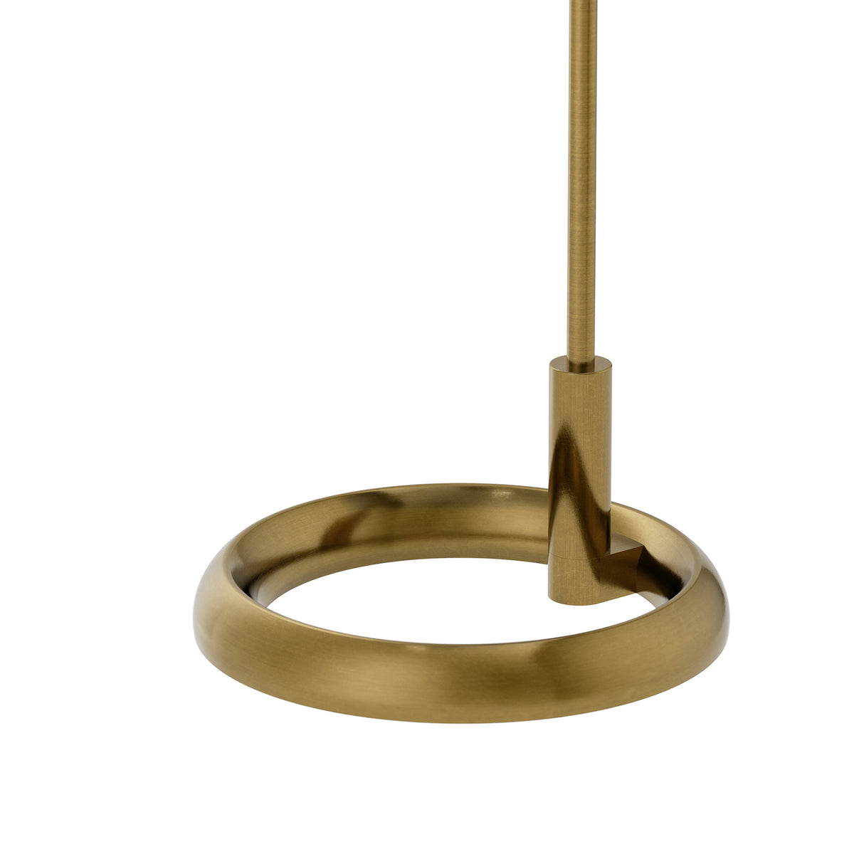 Gable Floor Lamp (Antique Natural Brass with Russet Shade)