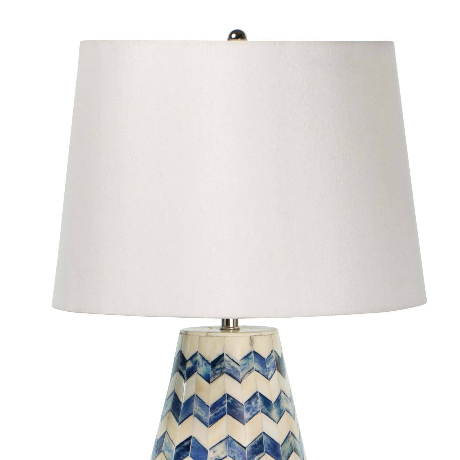 Cassia Chevron Table Lamp (Blue)