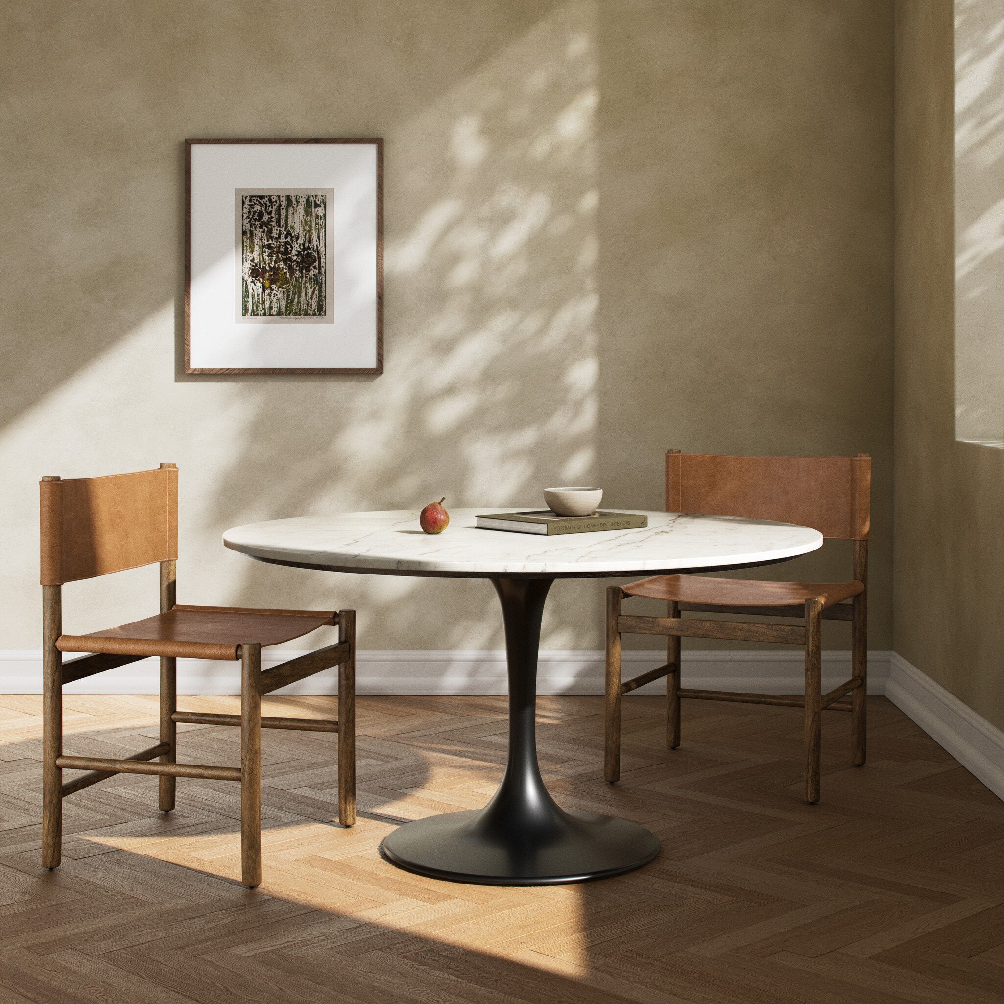 Powell Dining Table - White Marble