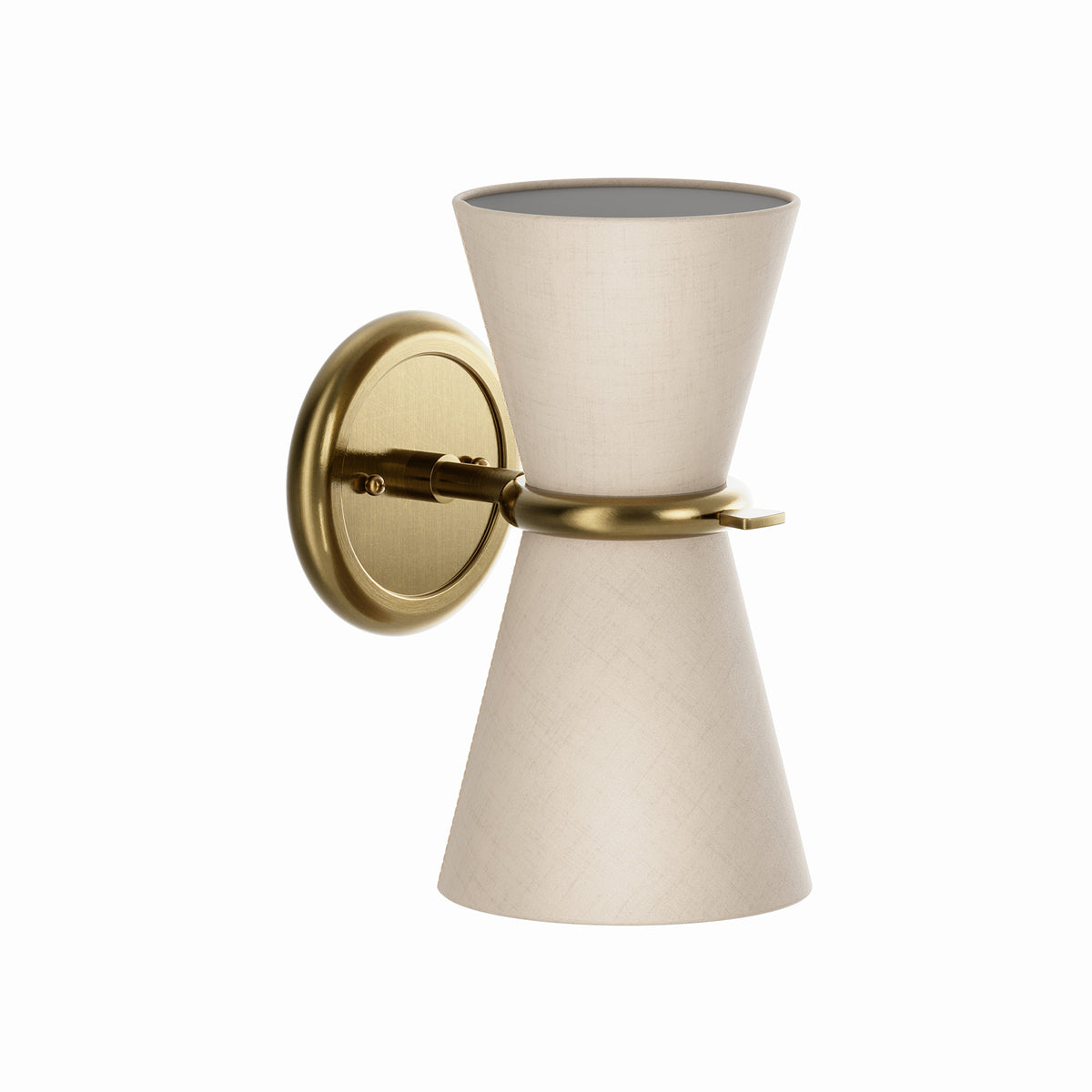 Gable Sconce (Antique Natural Brass with Oyster Shade)