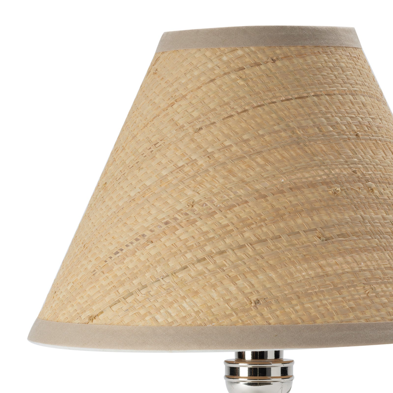 Giorgio Crystal Mini Lamp (Polished Nickel with Rattan Shade)
