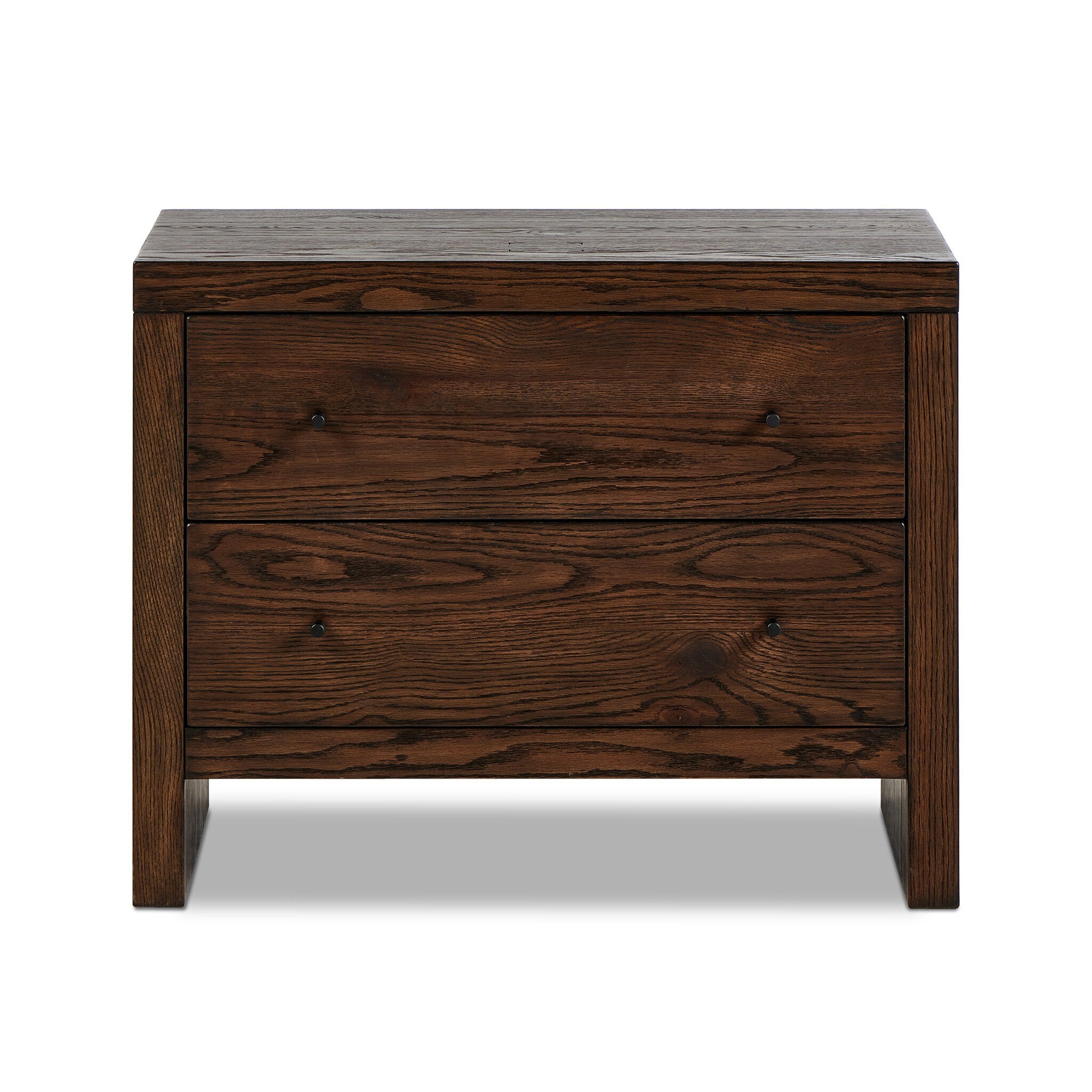 Torrington Charging Nightstand - Umber Oak Resawn