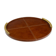 Hayes Leather Tray Round Small (Cognac)