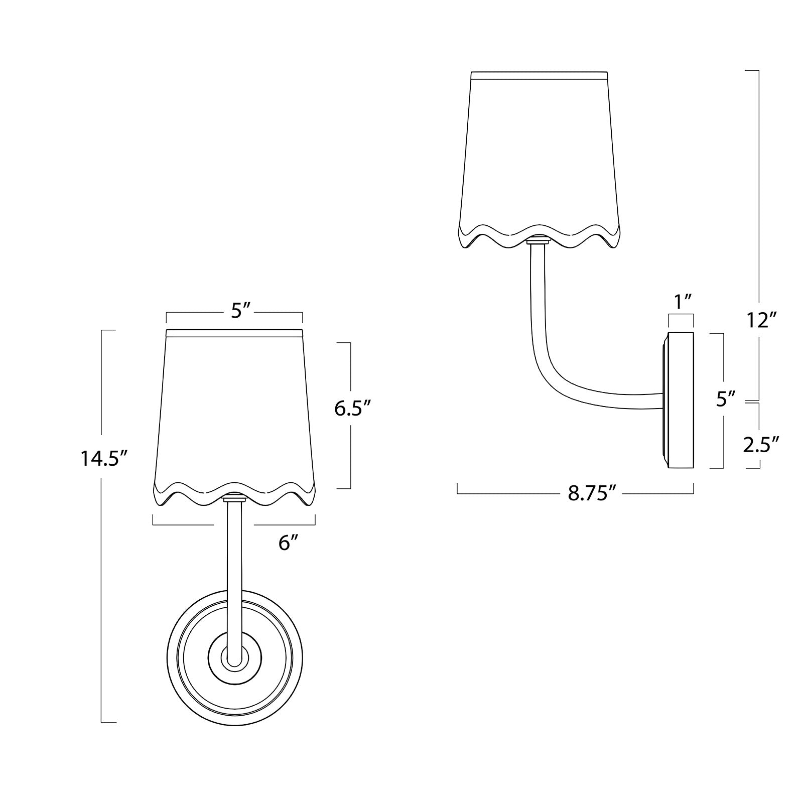 Ariel Sconce (Natural Brass)