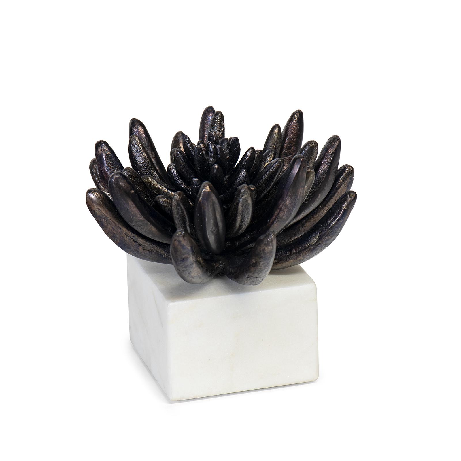 Succulent Sculpture 2 (Blackened Zinc)