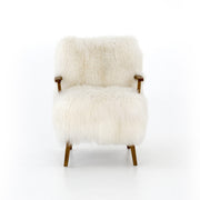 Ashland Armchair - Mongolia Cream Fur
