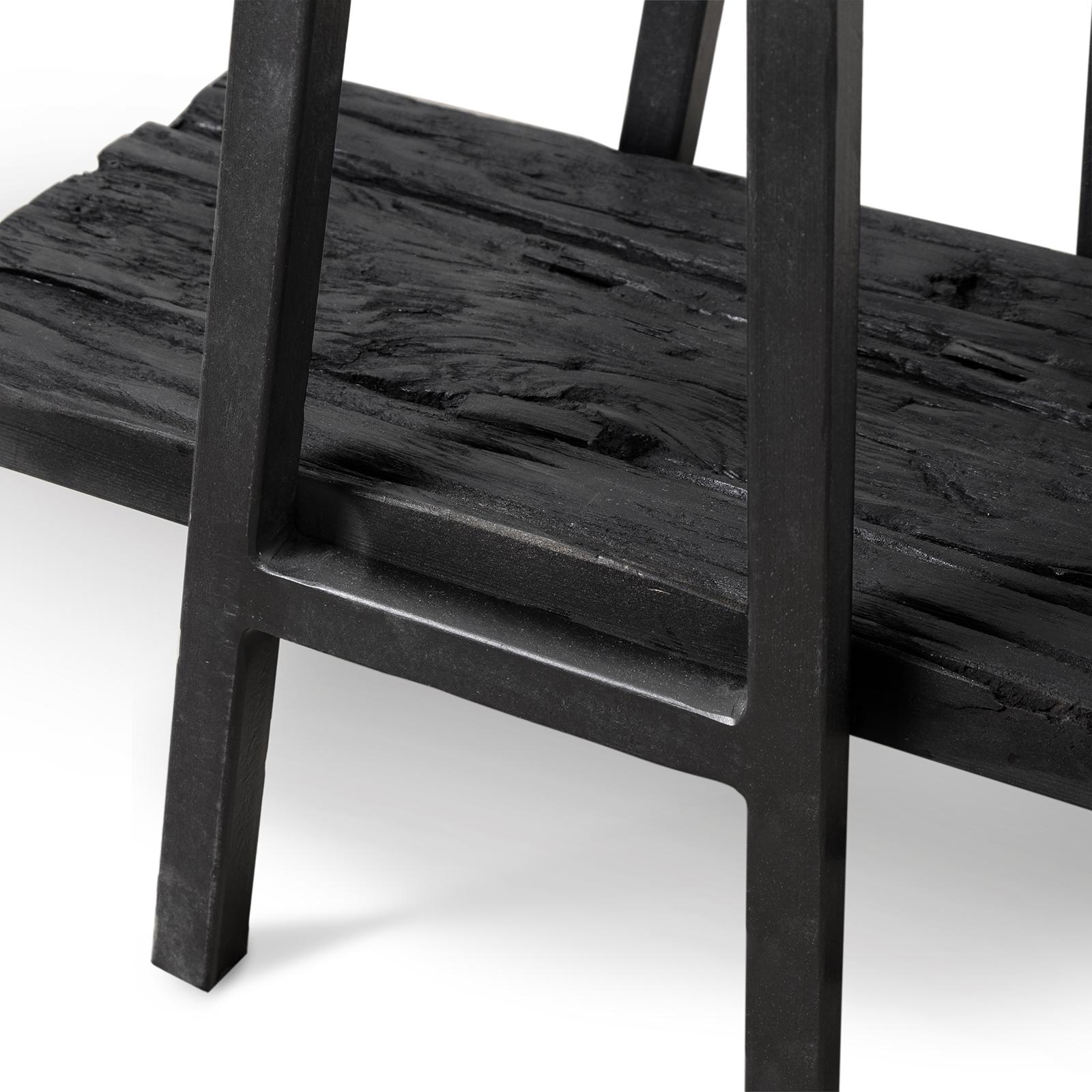 Ash Reclaimed Wood Console Table (Black)