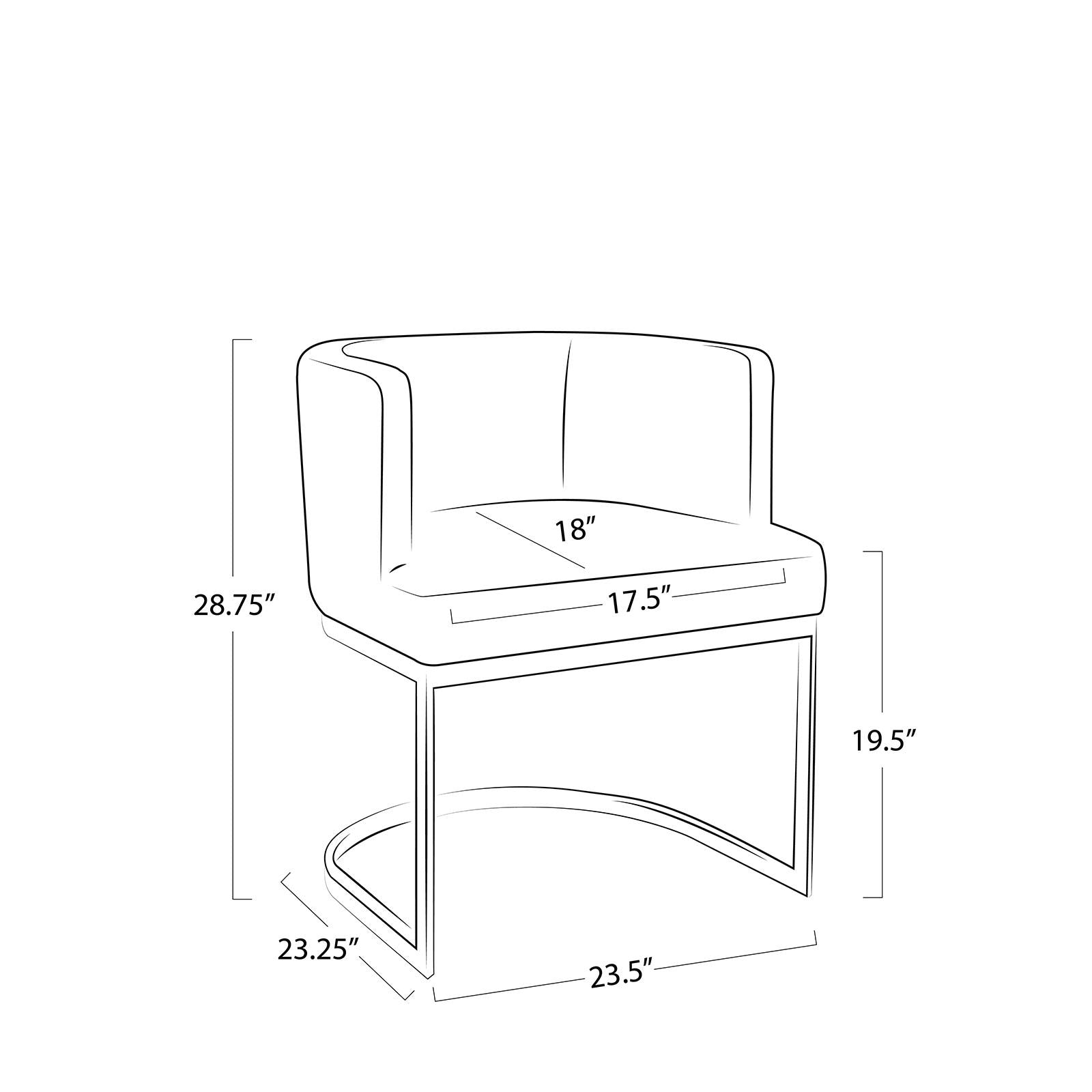 Owen Leather Dining Chair (Modern Black)