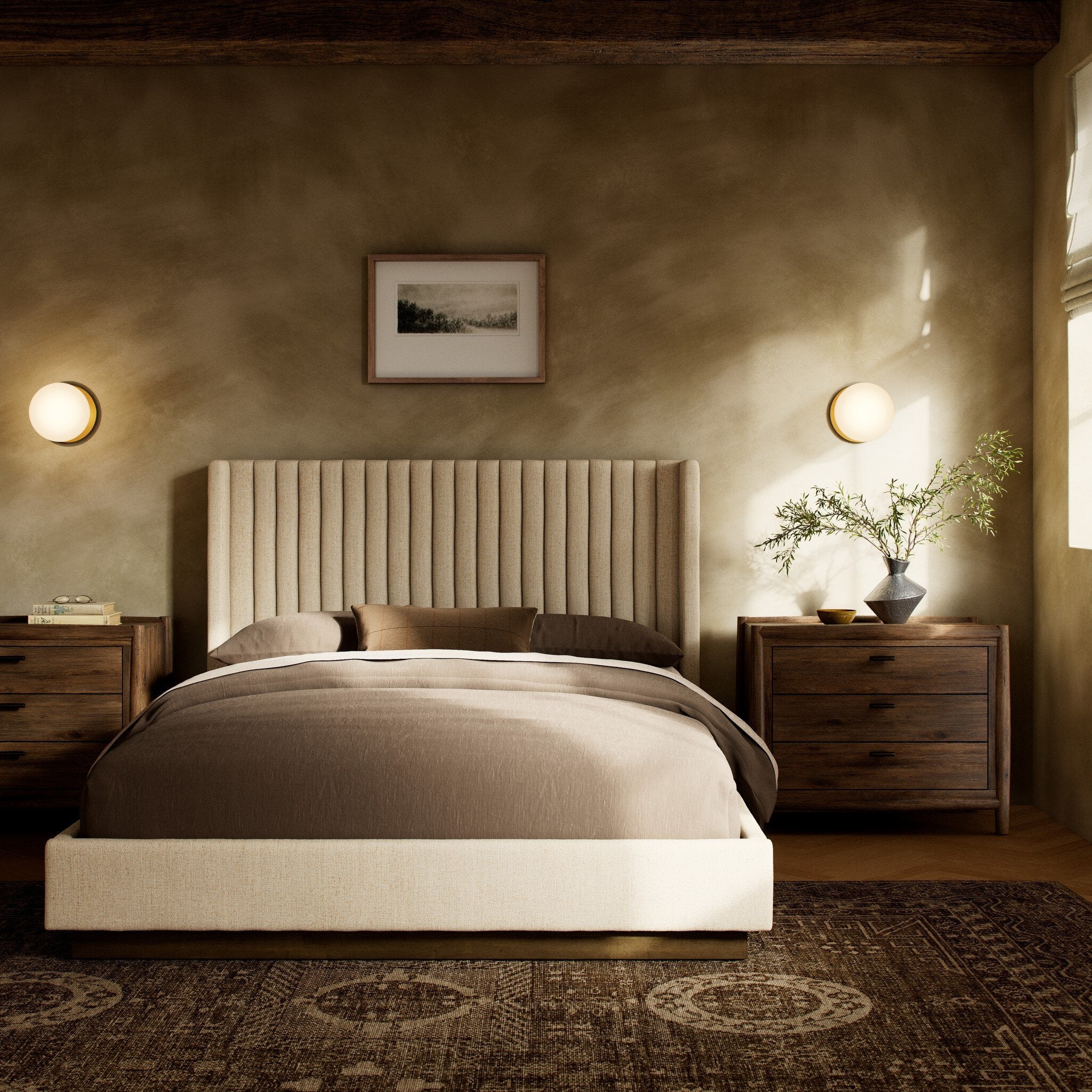 Montgomery Bed - Thames Cream