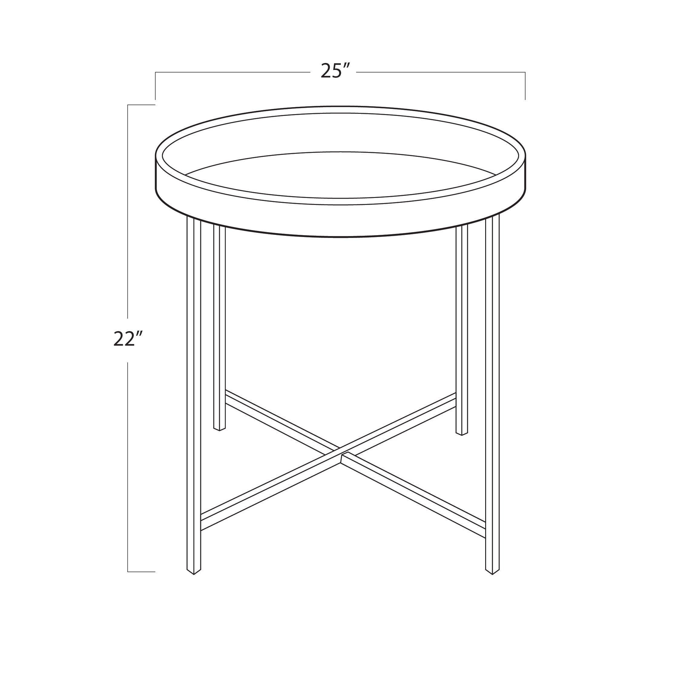 Derby Leather Tray Table (Black)