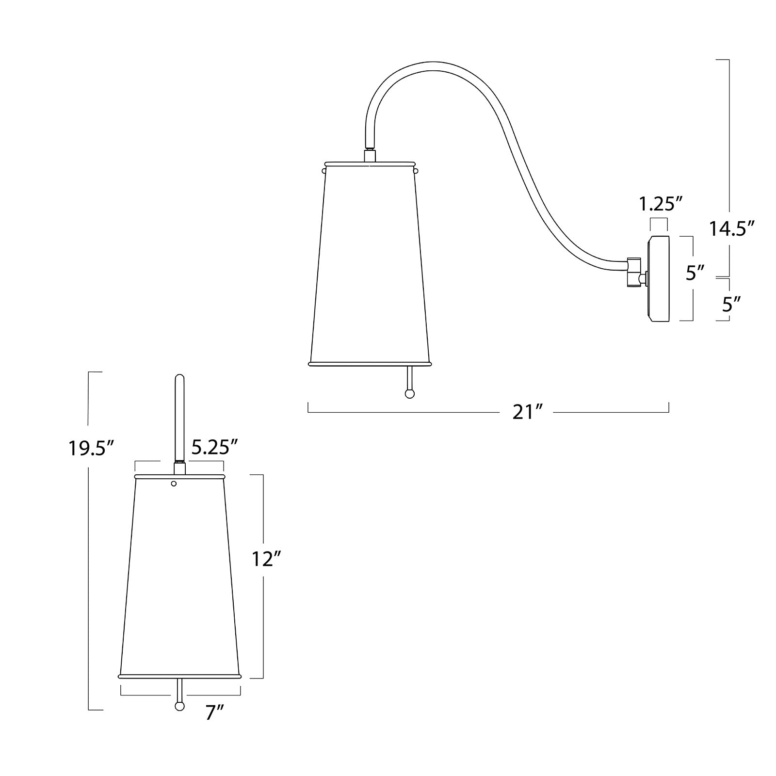 Hattie Sconce (Natural Brass)