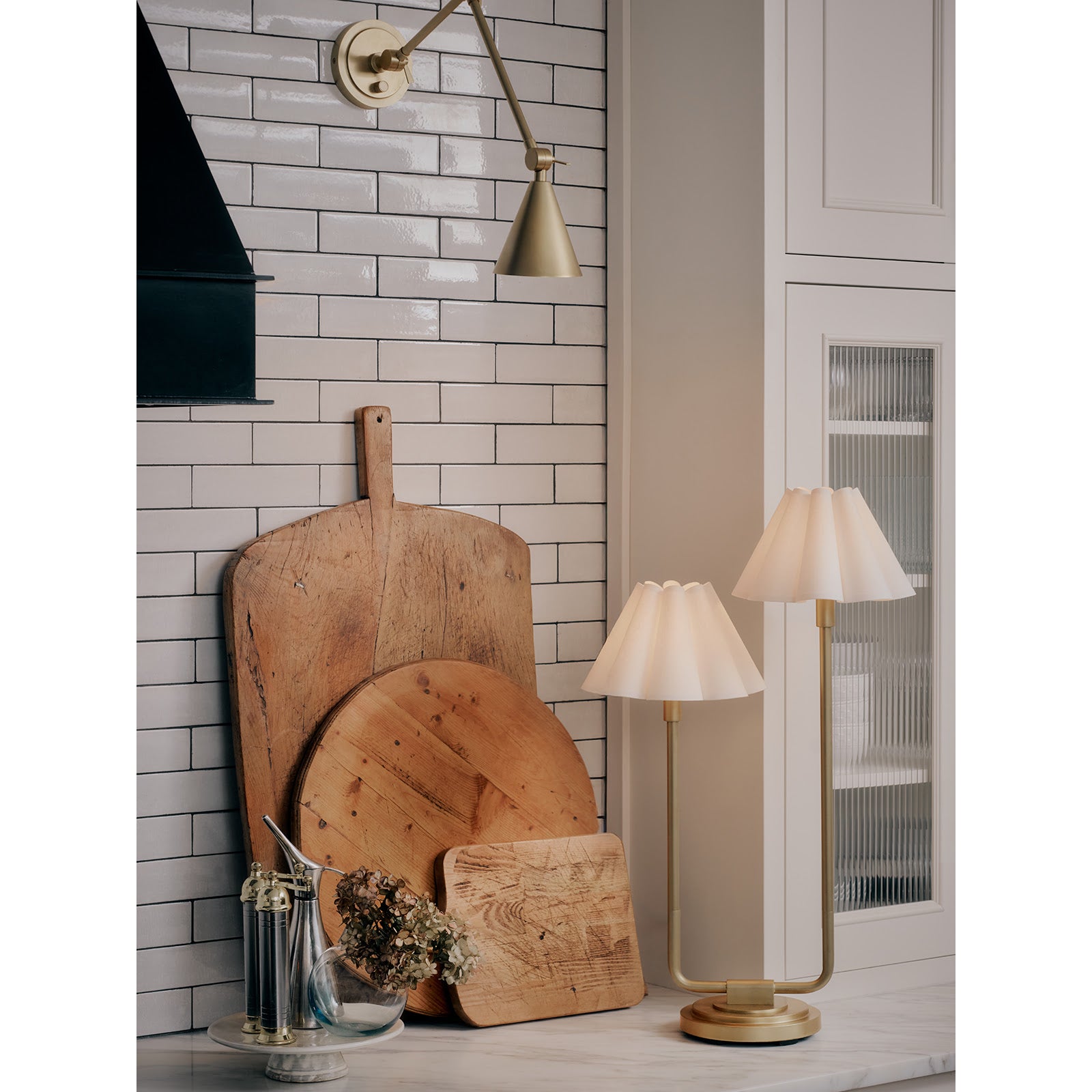 Sal Task Sconce (Natural Brass)