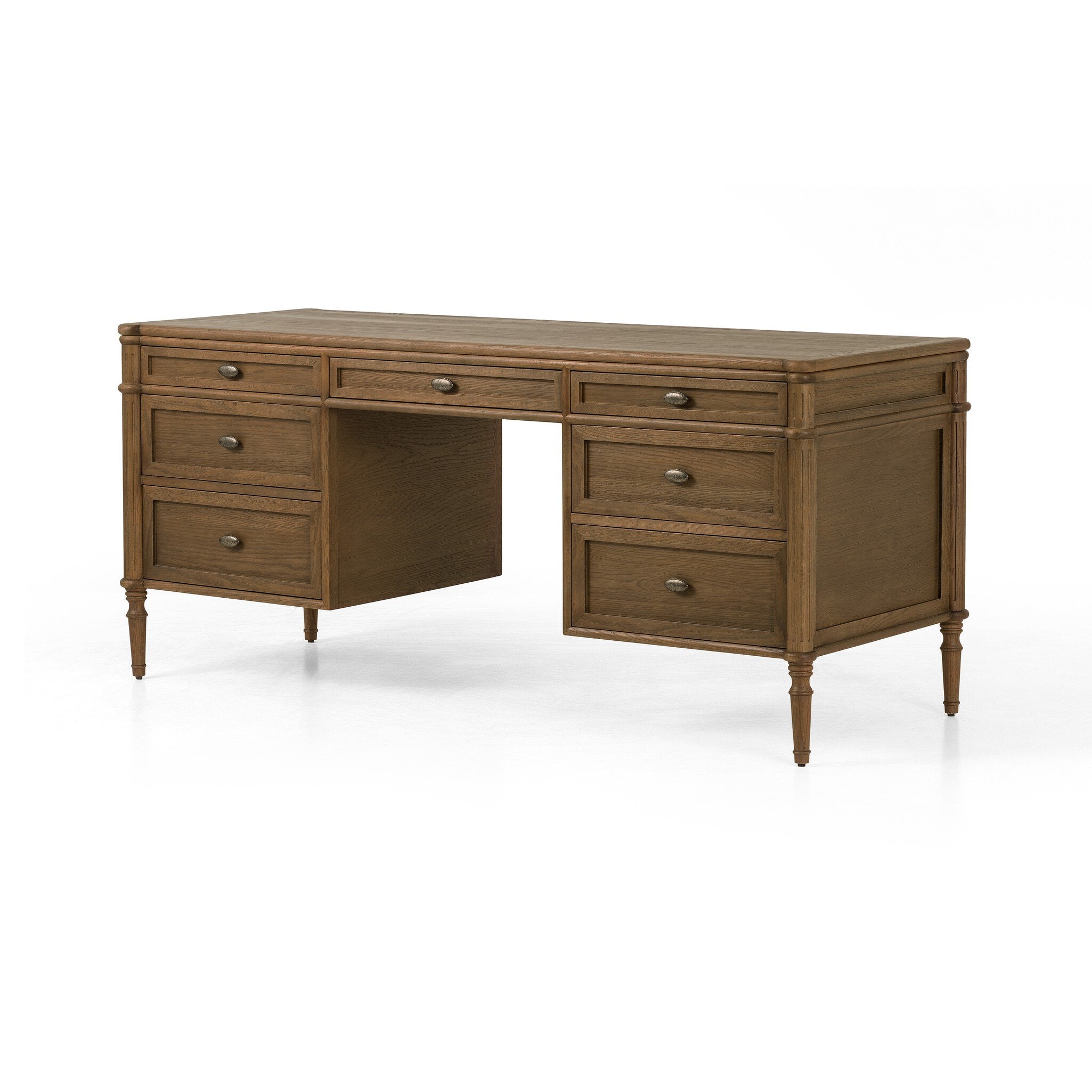 Toulouse Executive Desk - Toasted Oak Veneer
