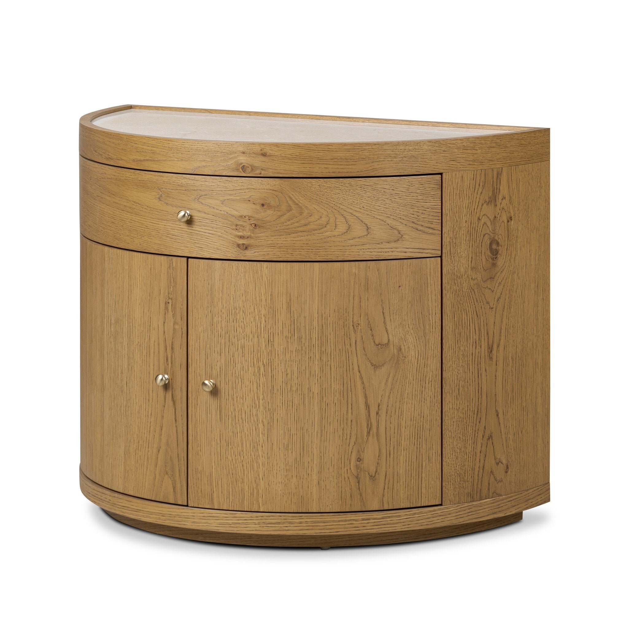 Ashton Nightstand - Cream Marble