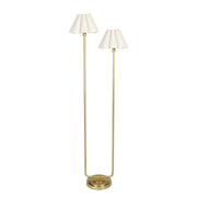 Polly Floor Lamp (Natural Brass with Oyster Scalloped Shade)