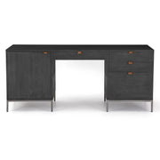 Trey Executive Desk - Black Wash Poplar