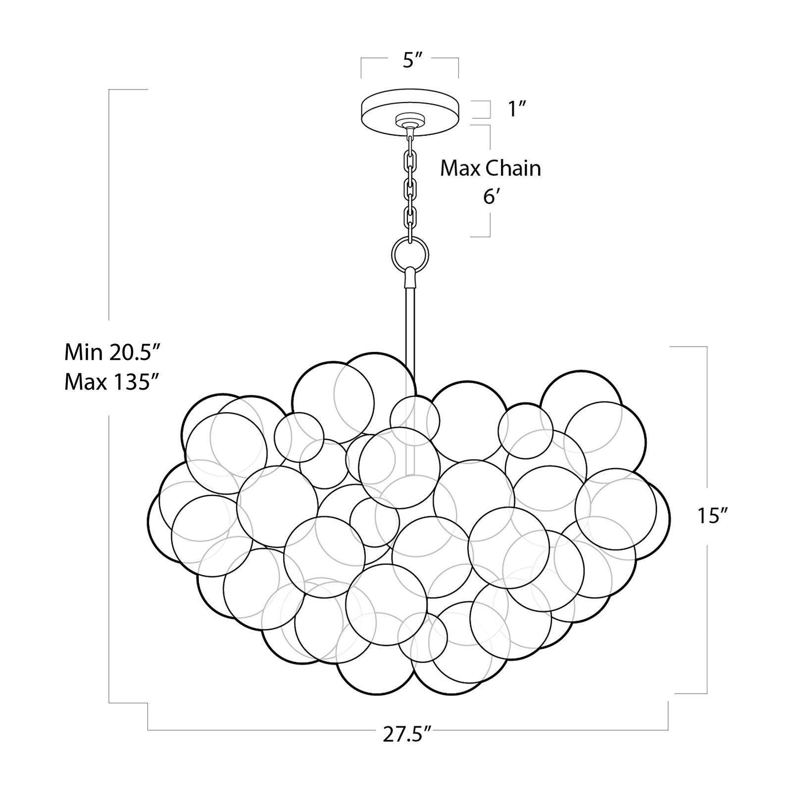 Bubbles Chandelier (Clear)