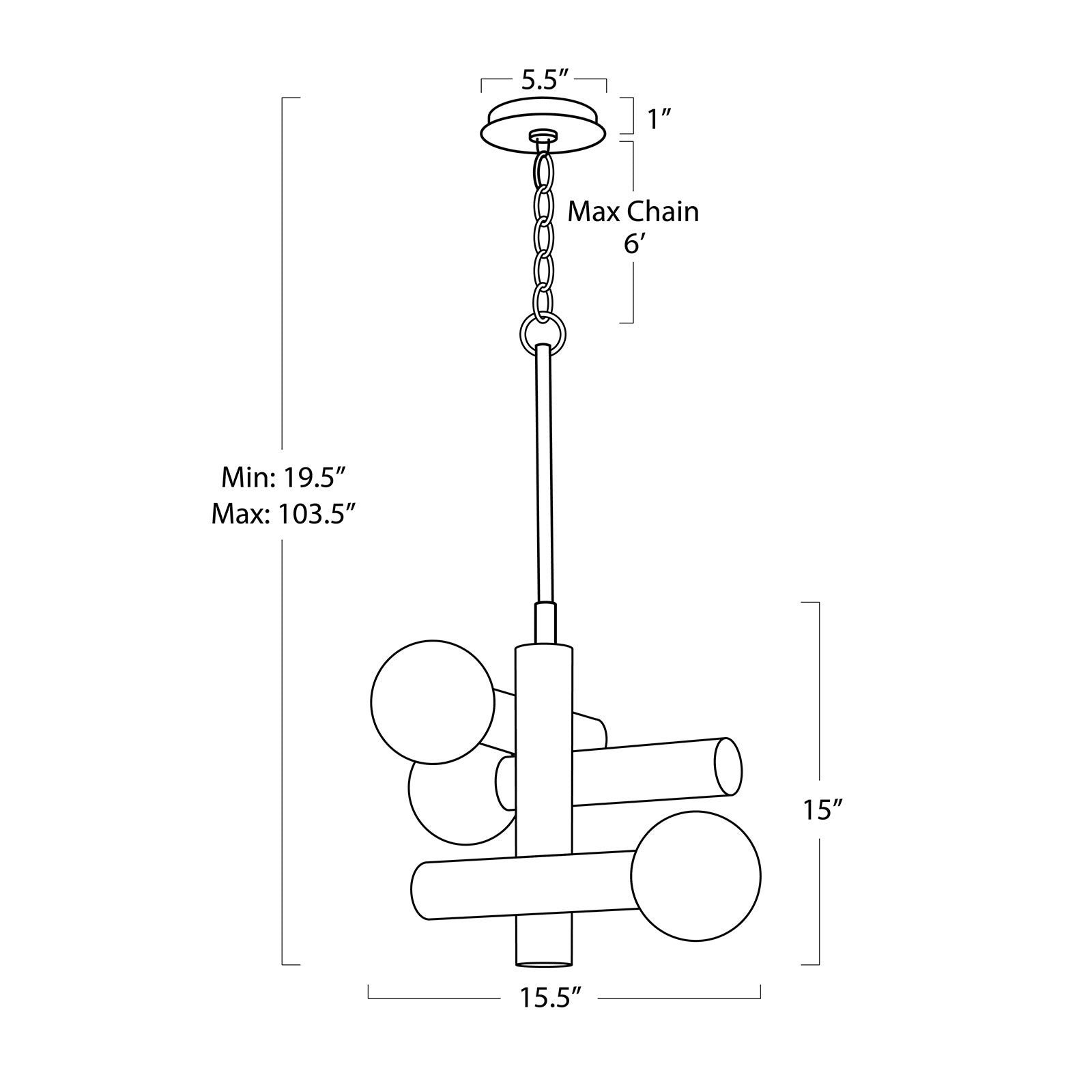 Dion Pendant (Natural Brass)