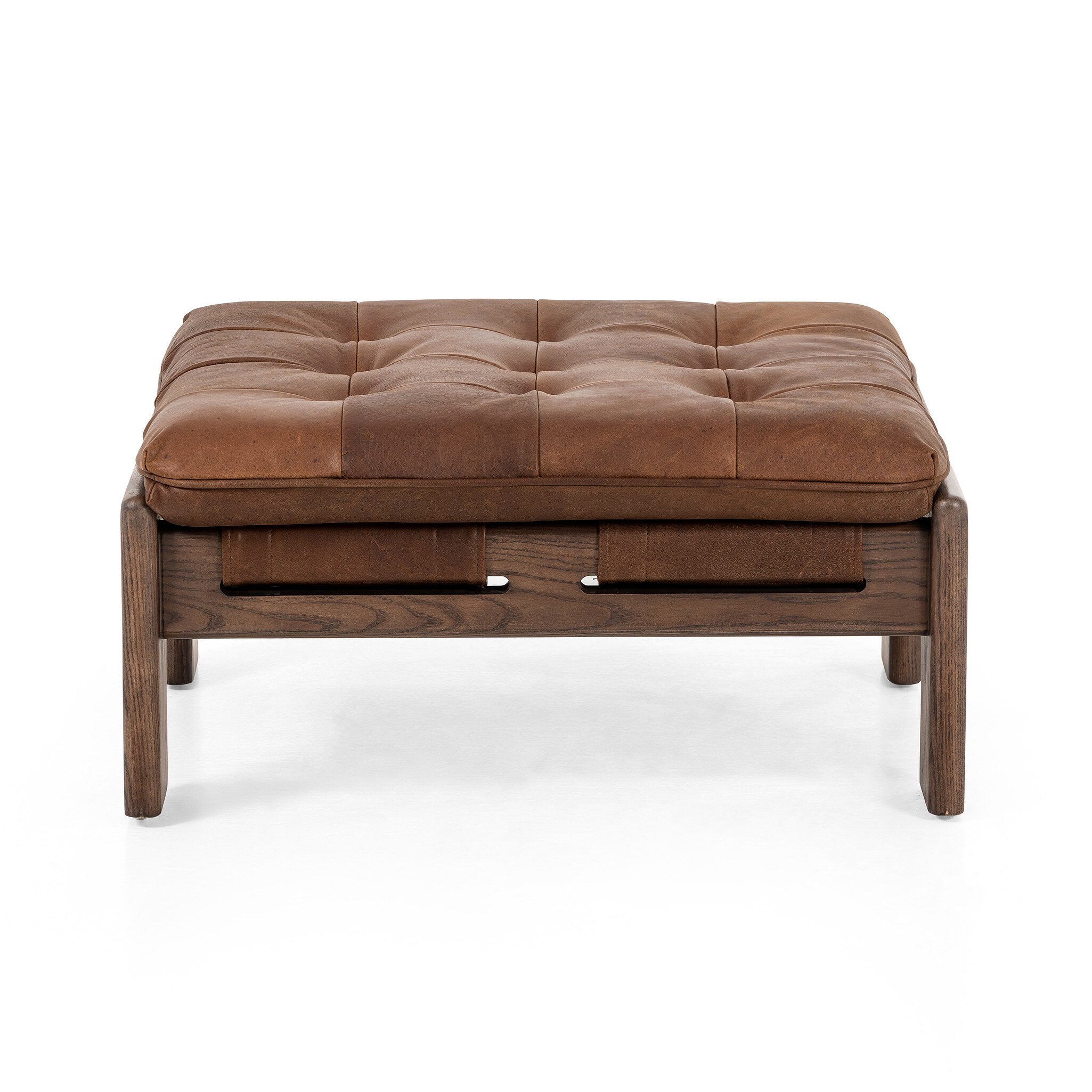 Halston Ottoman - Heirloom Sienna
