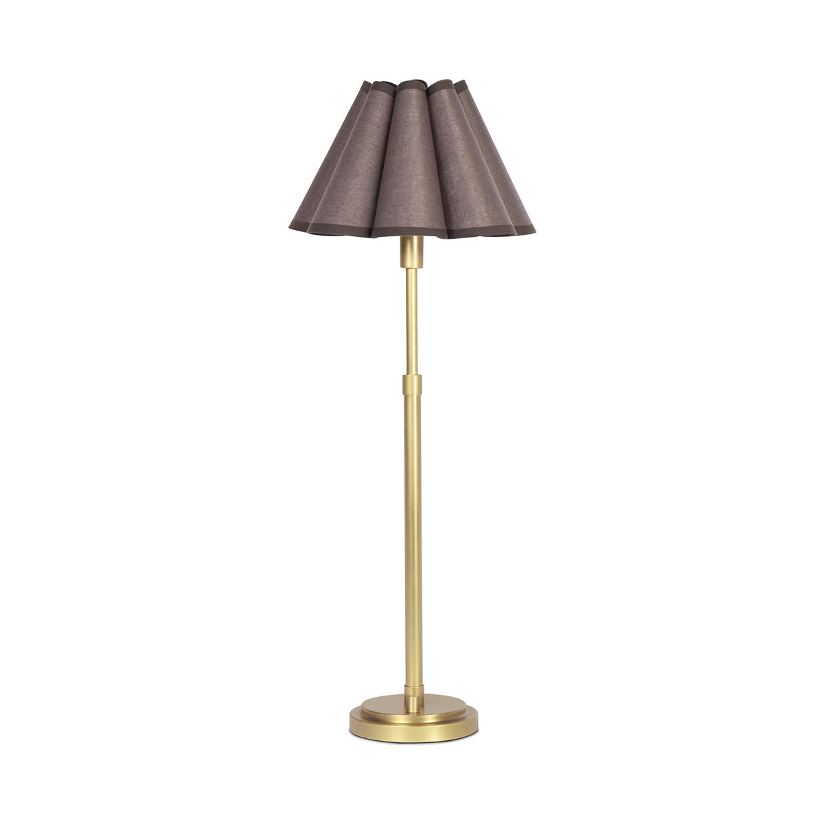 Polly Buffet Lamp (Natural Brass with Umber Scalloped Shade)