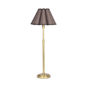 Polly Buffet Lamp (Natural Brass with Umber Scalloped Shade)