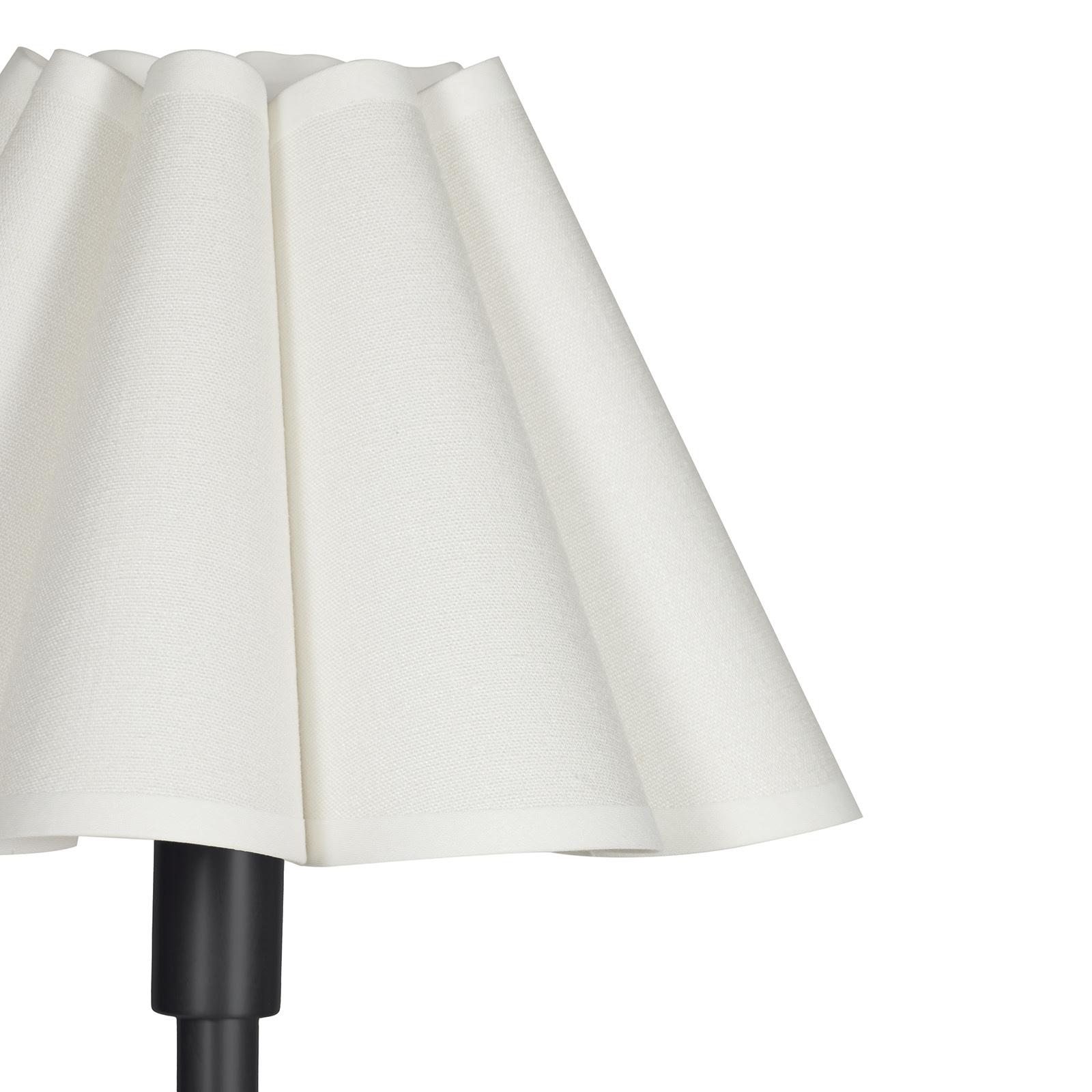 Polly Floor Lamp (Blackened Brass with Linen Scalloped Shade)