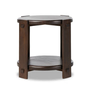 Two Tier End Table - Matte Brown Neem