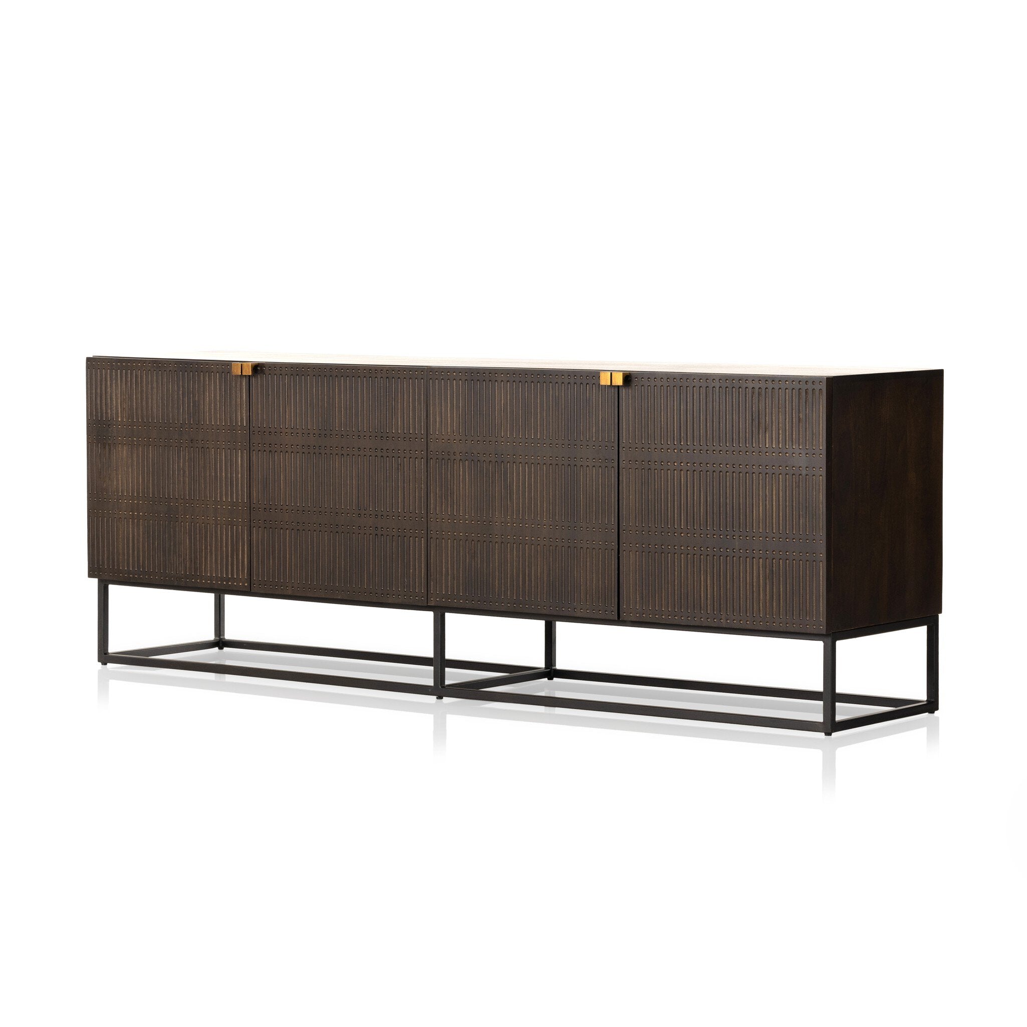 Kelby Closed Media Console - Vintage Brown