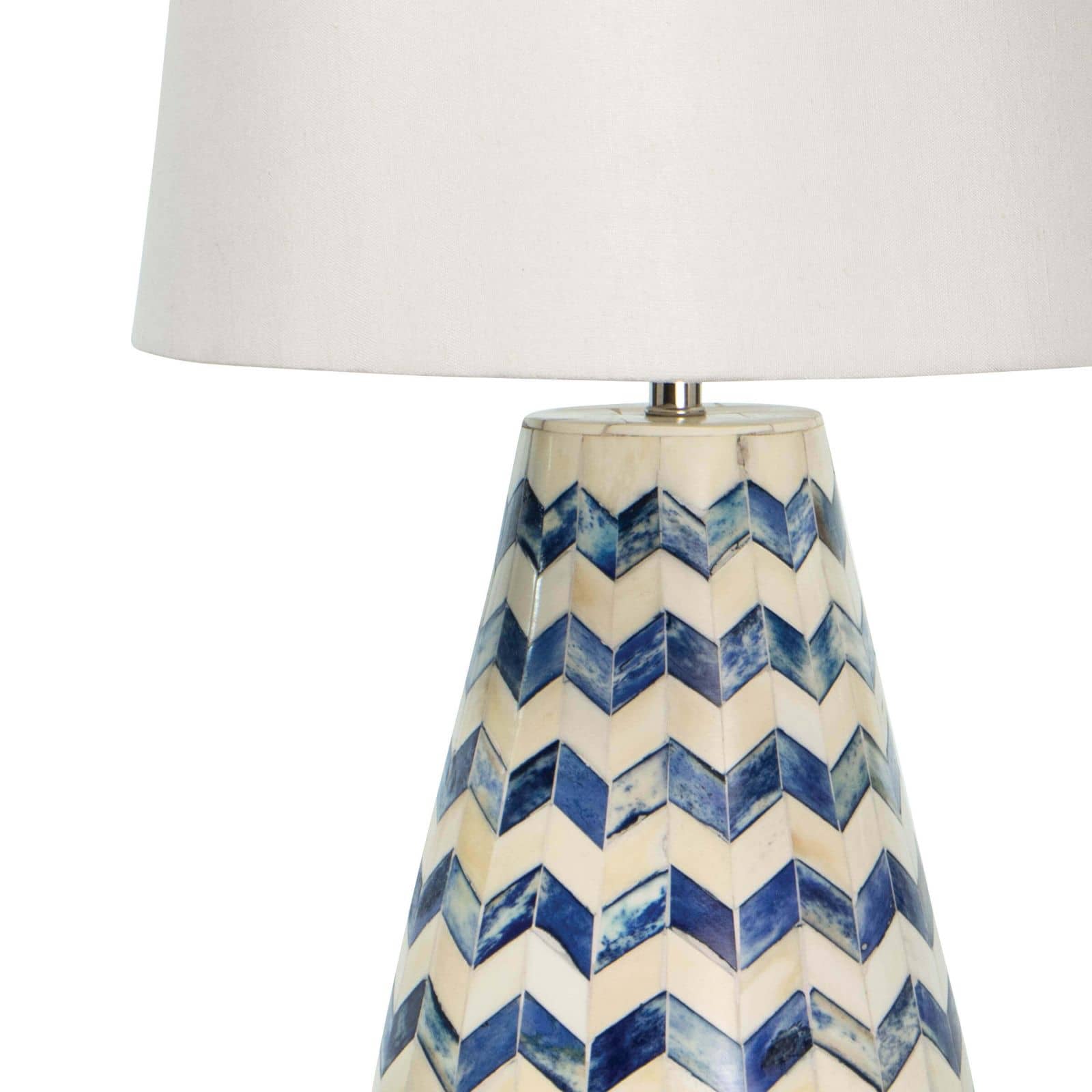 Cassia Chevron Table Lamp (Blue)