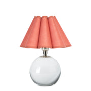 Giorgio Crystal Mini Lamp (Polished Nickel with Wild Poppy Scalloped Shade)