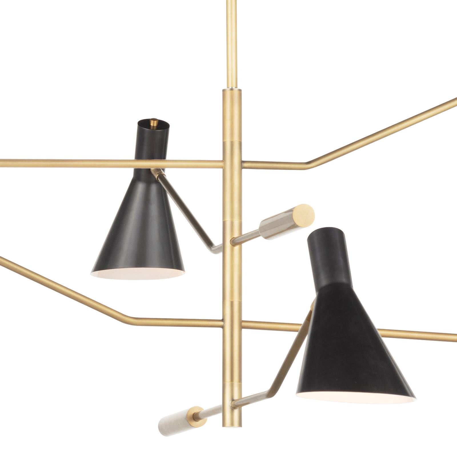 Spyder Chandelier (Blackened Brass and Natural Brass)