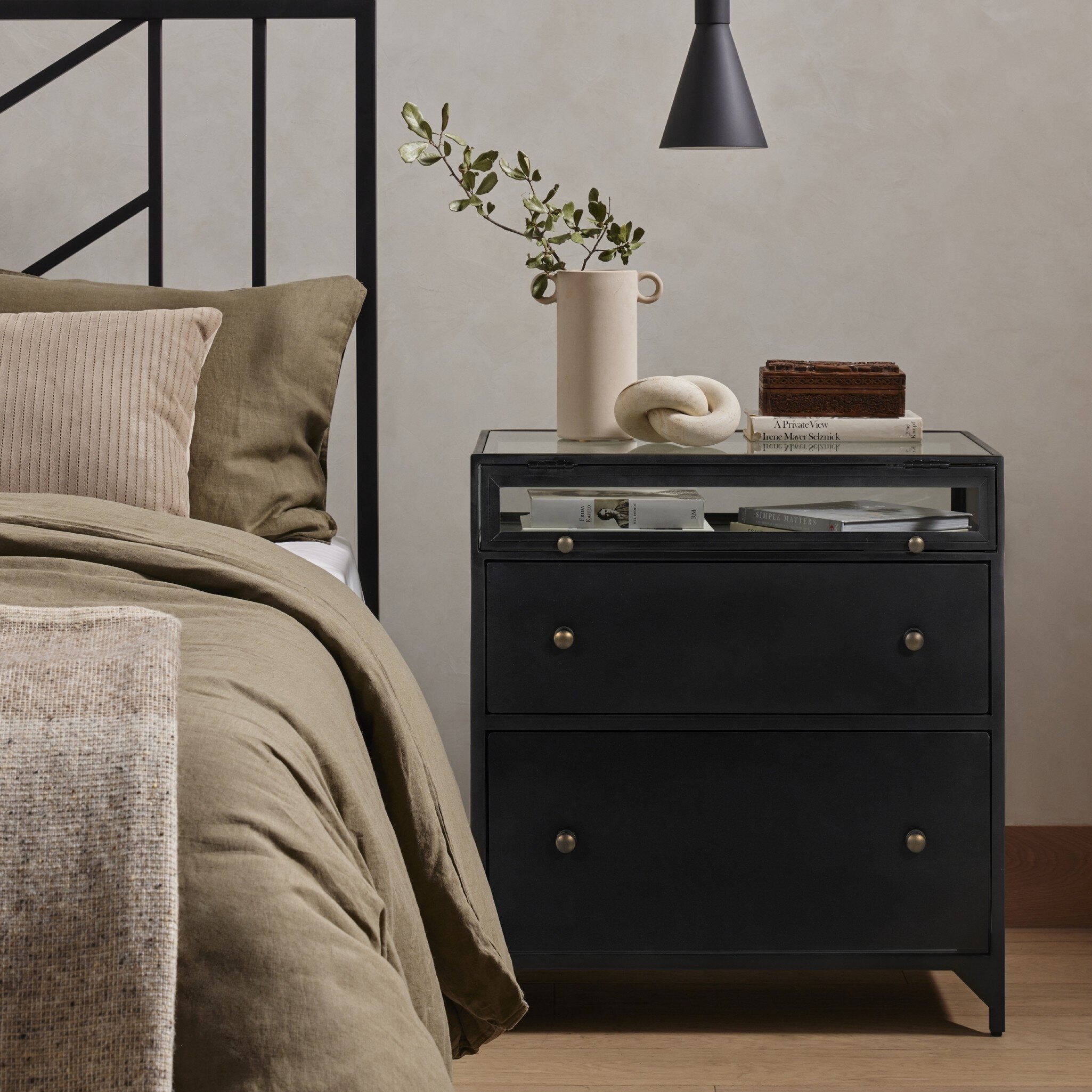 Shadow Box Nightstand - Black