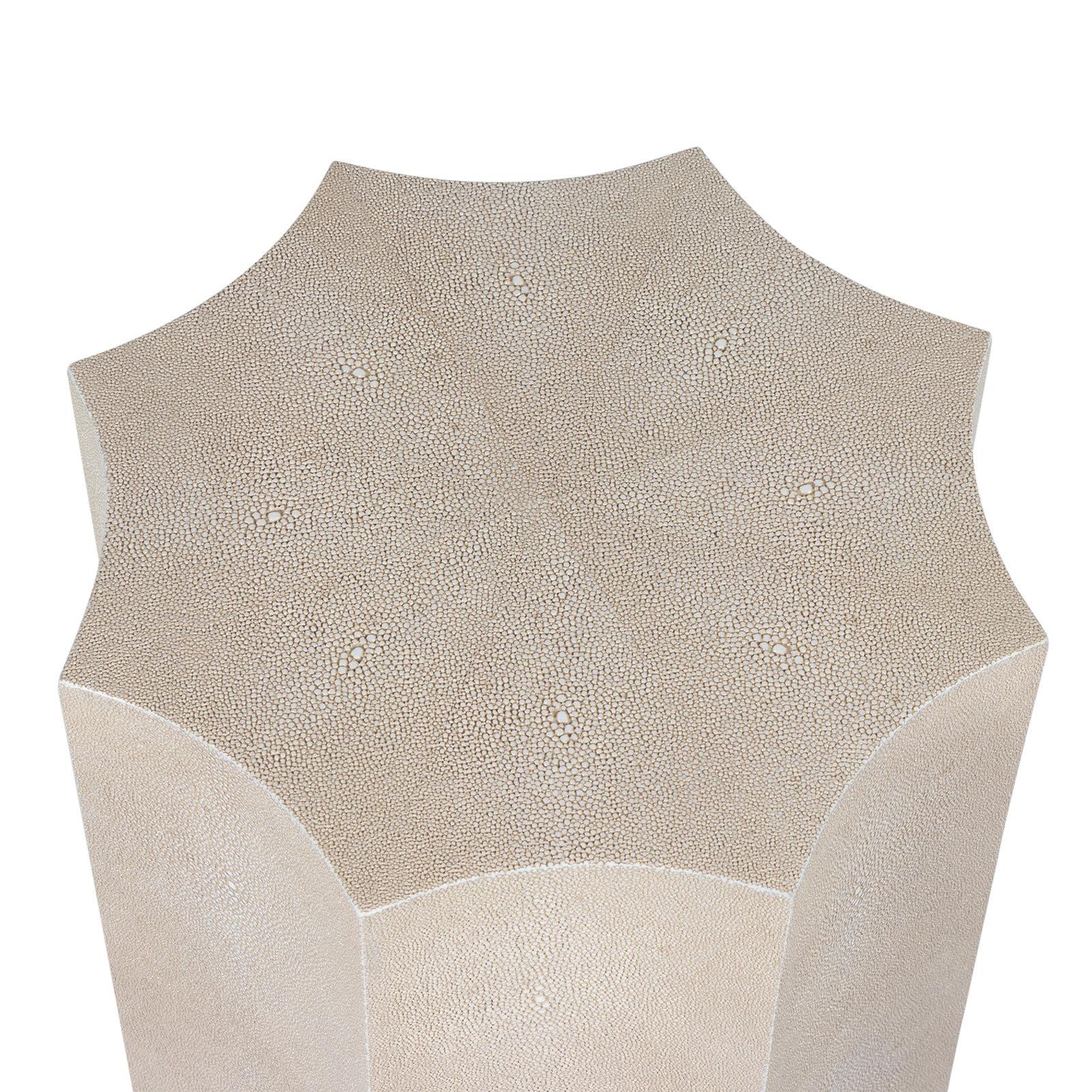 Marilyn Shagreen Side Table Small (Ivory Grey)