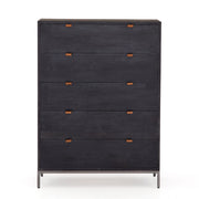 Trey 5 Drawer Dresser - Black Wash Poplar