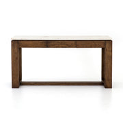 Everton Kitchen Island - Polished White Marble