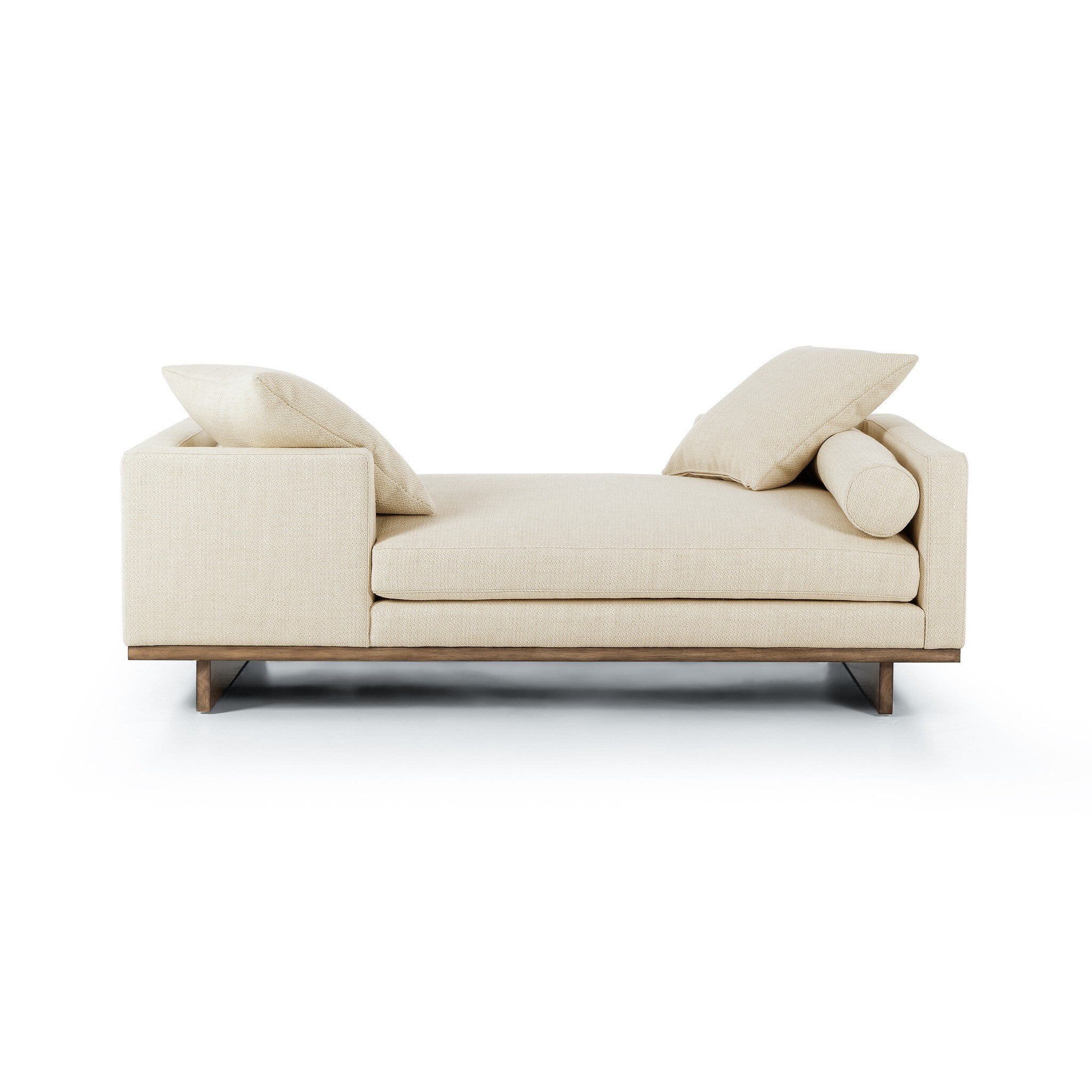 Everly Tete A Tete Chaise - Irving Taupe