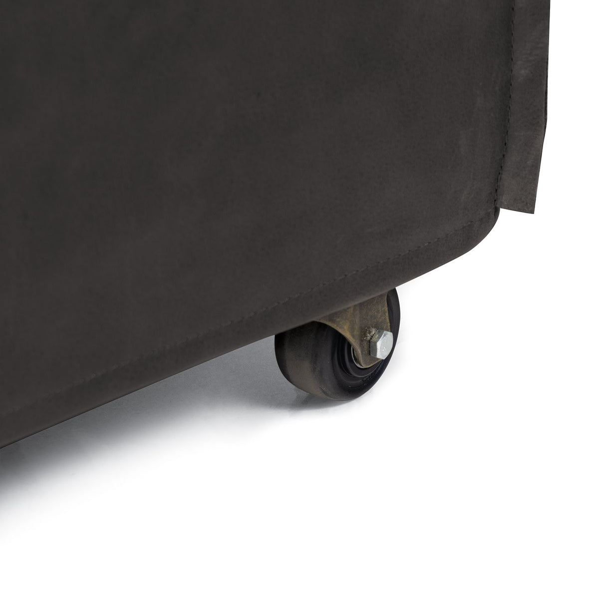Rolling Leather Slipper Chair (Grey)
