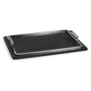 Greyson Leather Rectangle Tray Large (Polished Nickel)
