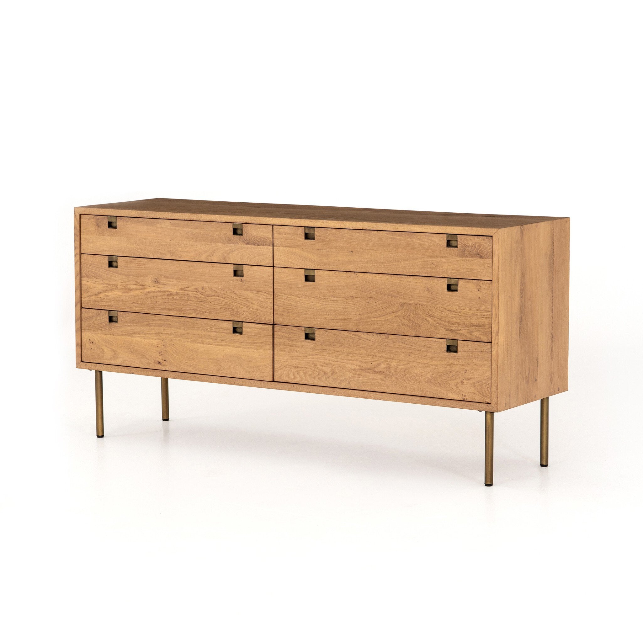 Carlisle 6 Drawer Dresser - Natural Oak