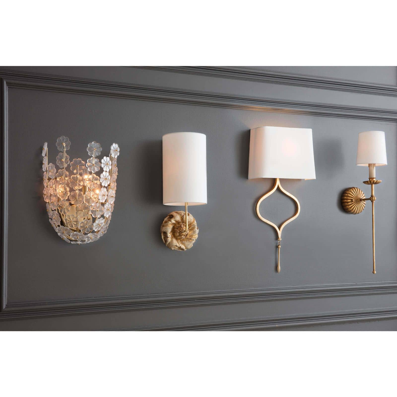 Clove Sconce Single (Antique Gold Leaf)
