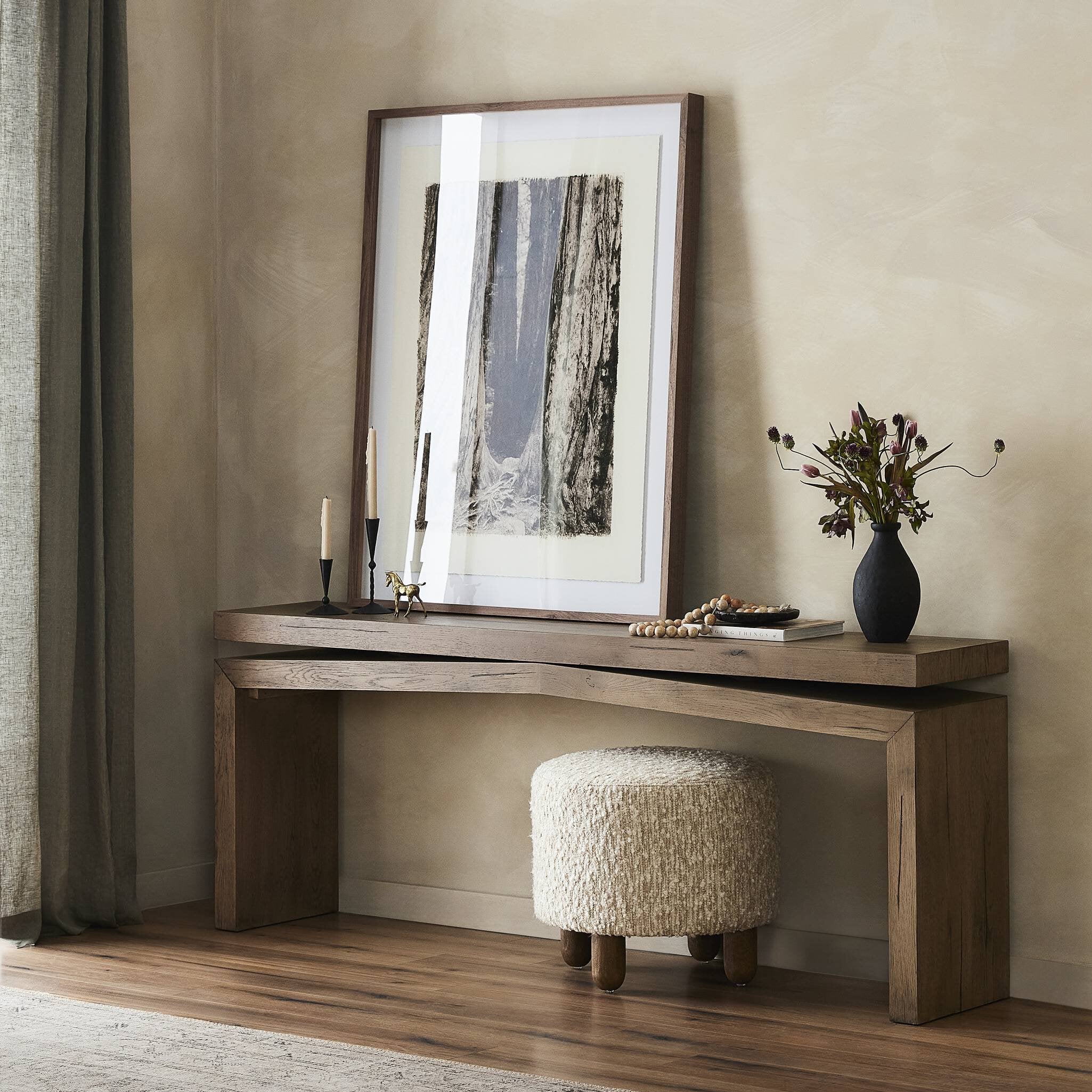 Matthes Console Table - 79" - Rustic Grey Veneer