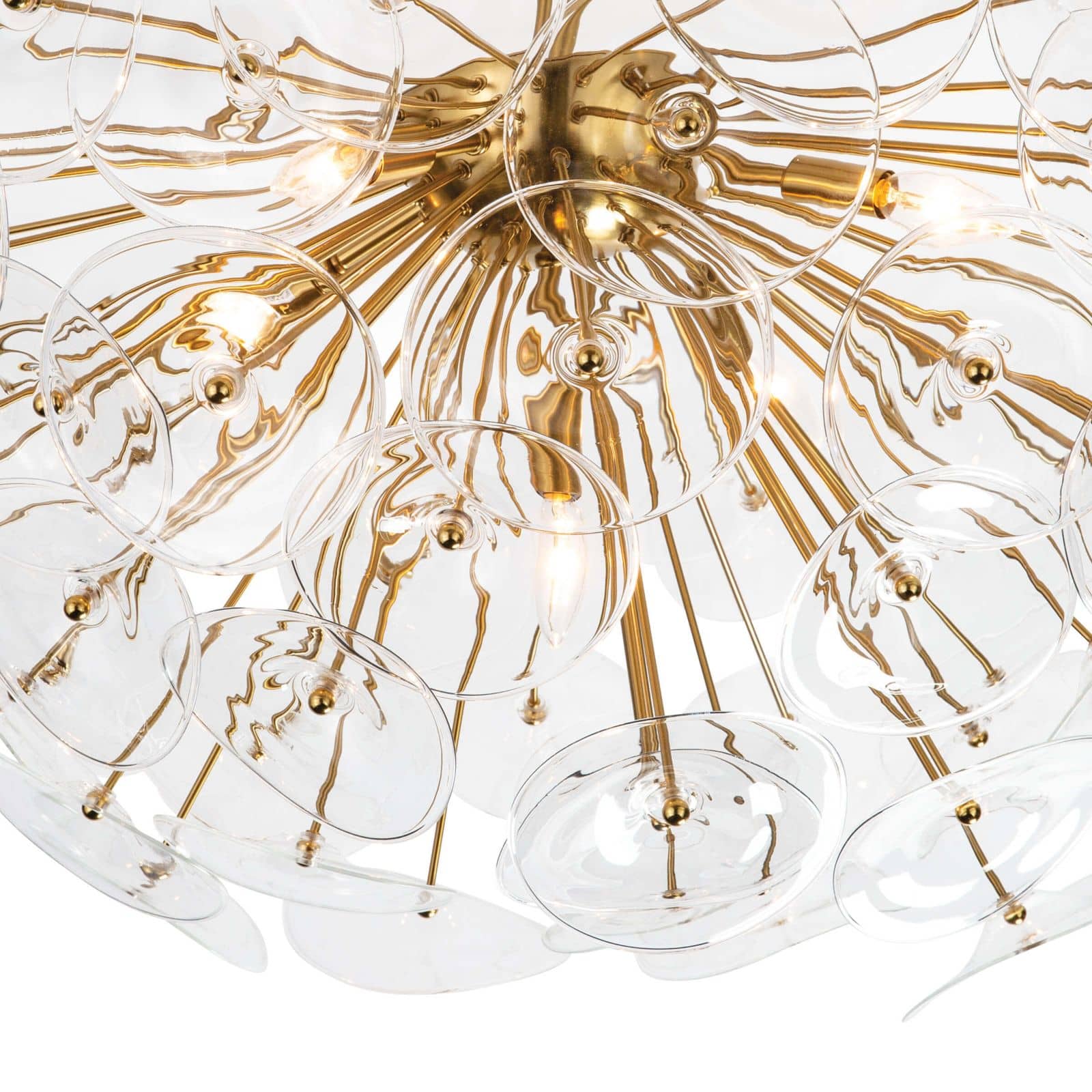 Poppy Glass Semi Flush Mount (Clear)