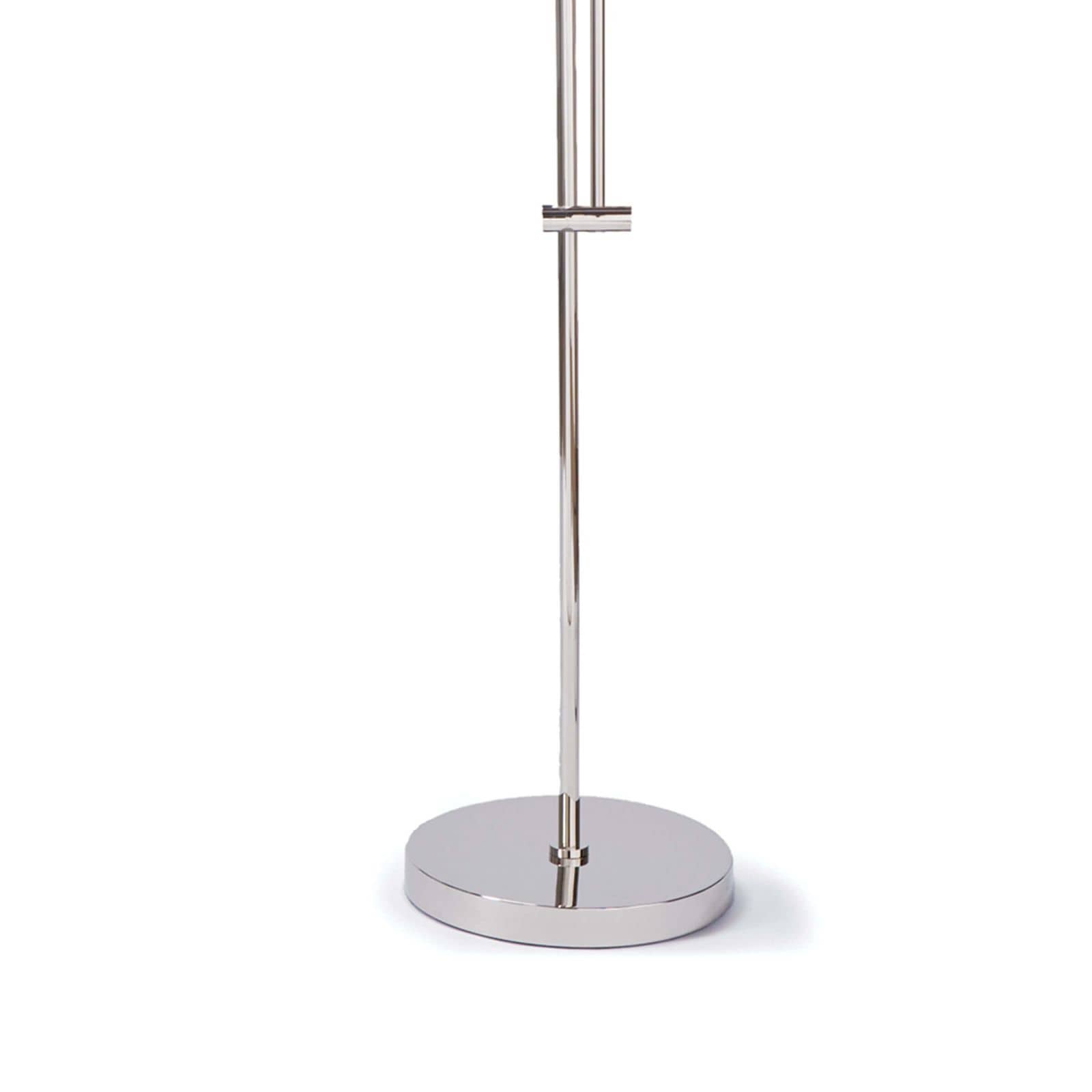 Arc Floor Lamp With Fabric Shade (Polished Nickel)