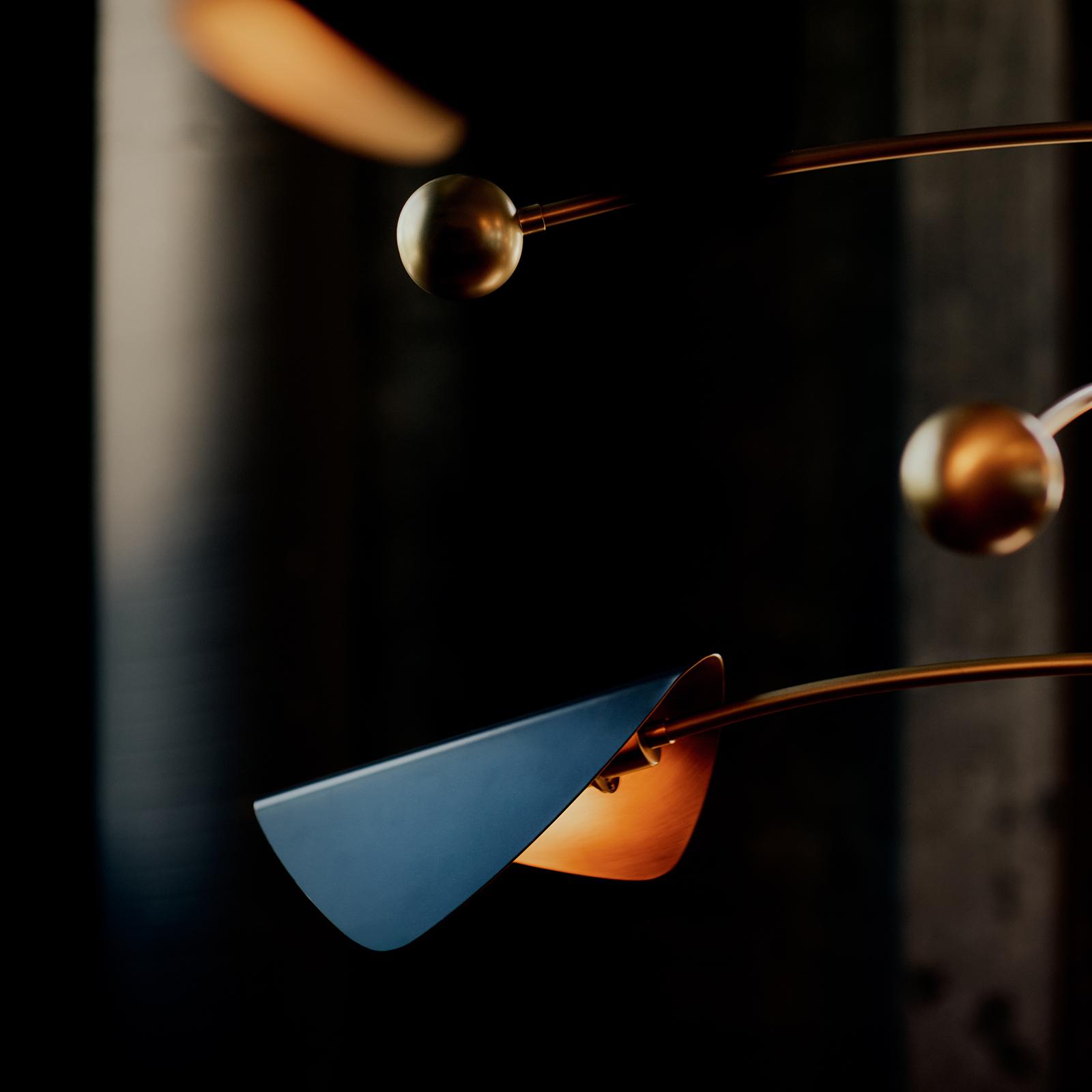 Eclipse Chandelier (Blackened Brass and Natural Brass)