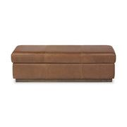 Alec Storage Ottoman - Dulane Mahogany