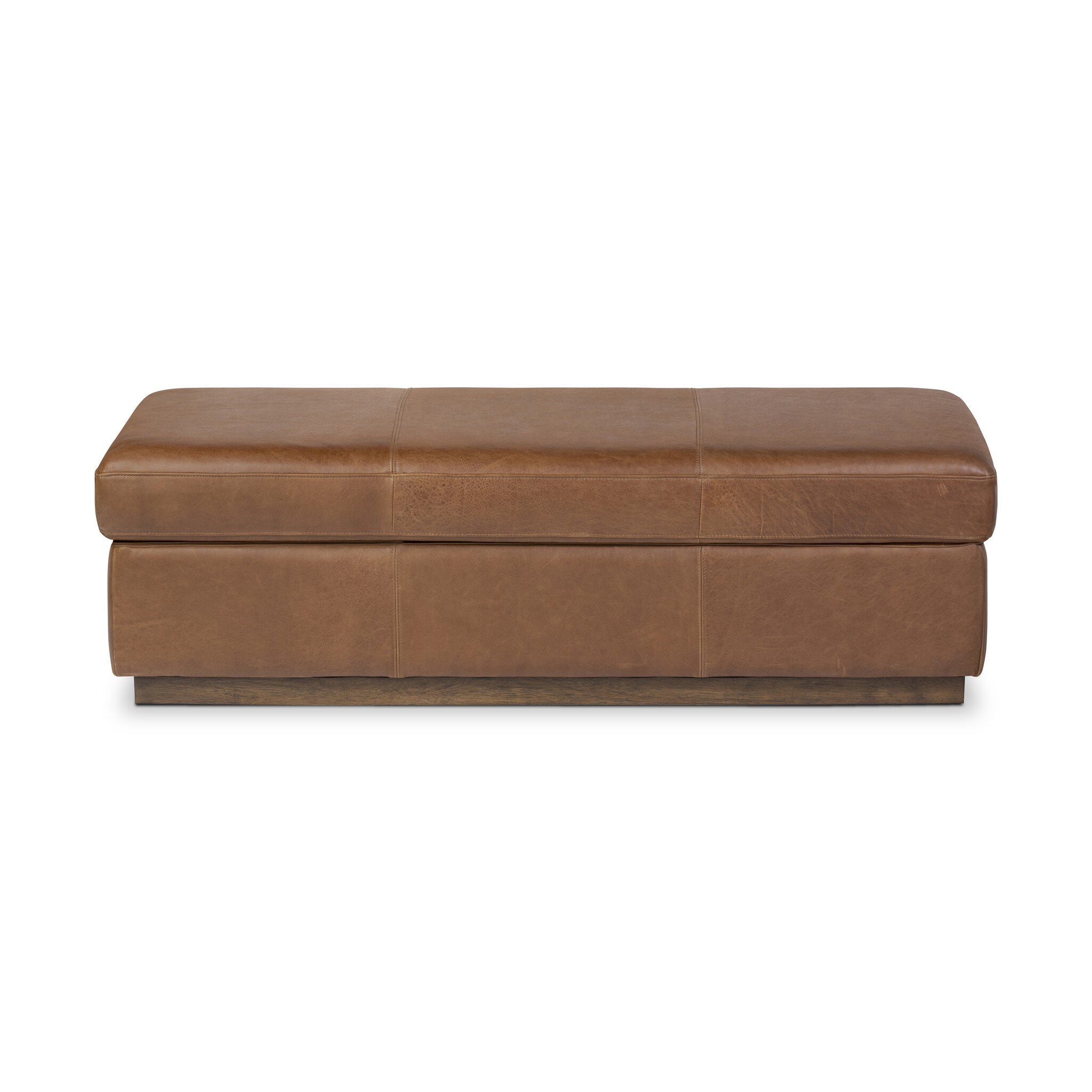 Alec Storage Ottoman - Dulane Mahogany
