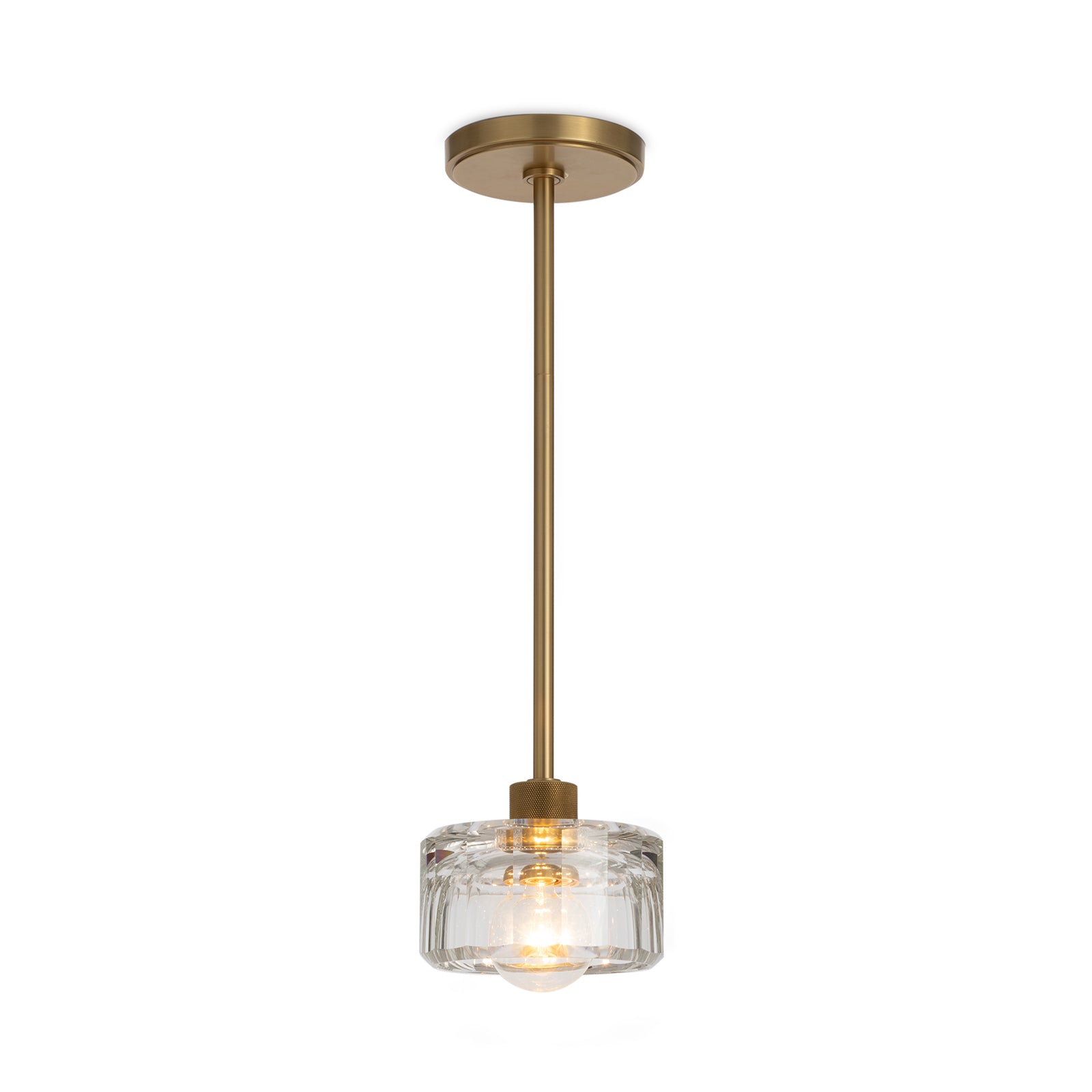 Bijoux Crystal Pendant (Natural Brass)