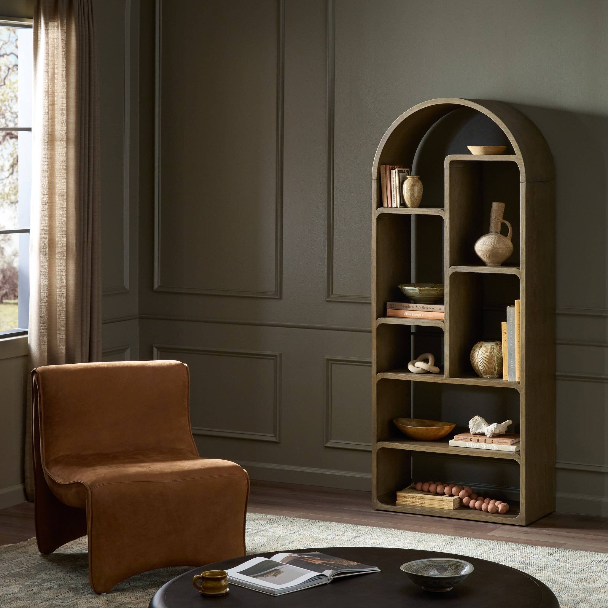 Risa Bookcase - Lamont Natural Oak Veneer