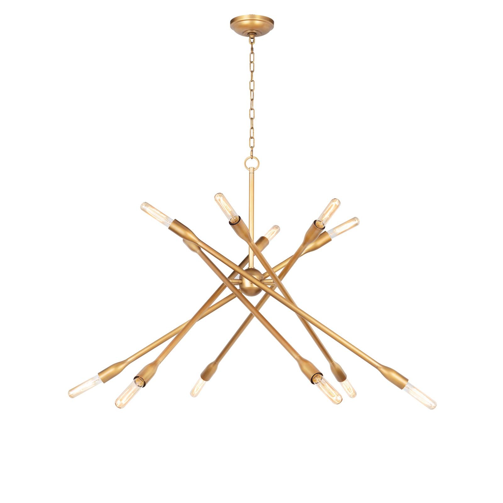 Cobra Chandelier Large (Natural Brass)