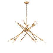 Cobra Chandelier Large (Natural Brass)